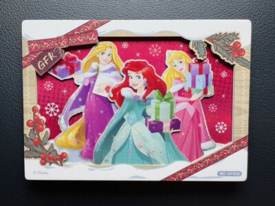 2023 Card Fun Disney 100 Merry Christmas Ariel Rapunzel Aurora Carving GFR SSP
