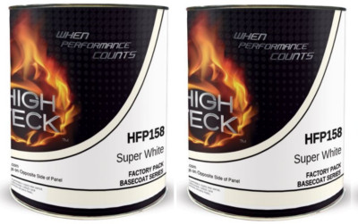 High Teck HFP158 Toyota 040 Super White Basecoat Urethane Quart (2 Pack)