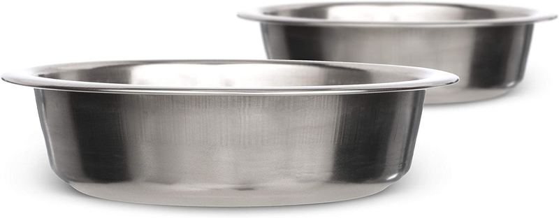 Stainless Steel Dog and Cat Bowls (2 Pack) Neater Feeder Cat Deluxe Extra Bowl (