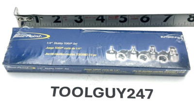 SNAP ON TOOLS Blue-Point 10pc 1/4'' Drive TORX Stubby Bit Socket Set BLPTORX1410