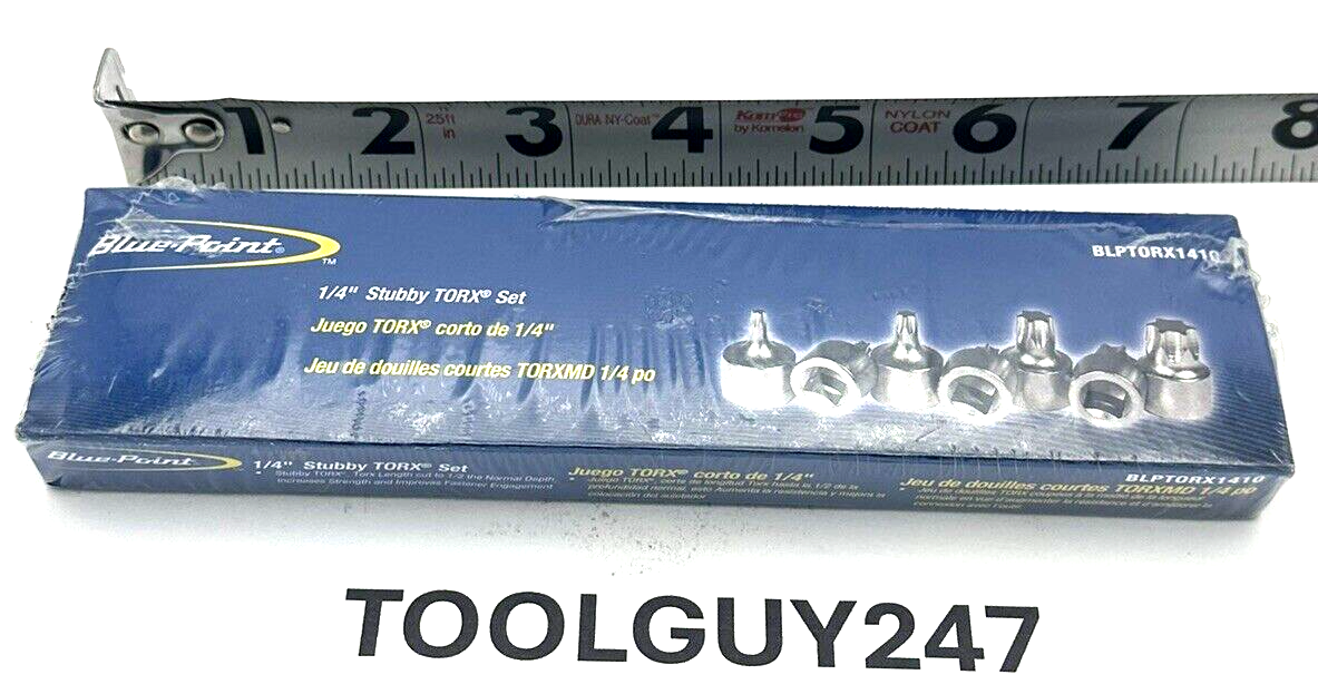 ЗЗBlue Point 1/4インチ スタビトルクスビット 10個セット トレー 箱付 BLPTORX1410 シルバー ЗЗ Blue Point 1/4インチ スタビトルクスビット 10個セット