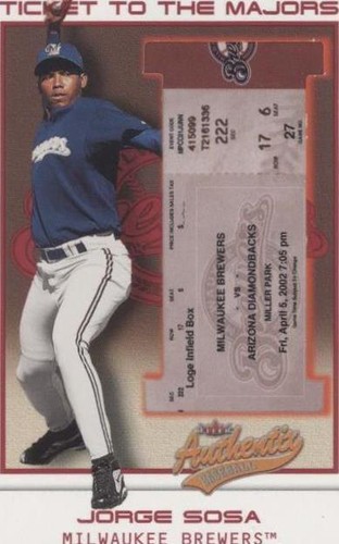 2002 Fleer Authentix - Jorge Sosa #163