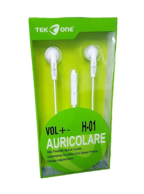 Cuffie Auricolari TeKone H-01 con Mcrofono E Controllo Volume 3,5mm hsb
