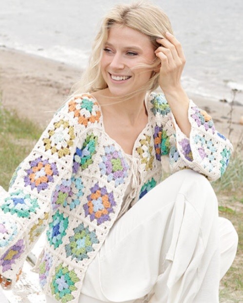 トップス 6ROKU COTTON MIX PATTERN BORDER CARDIGAN 6（ロク）の「＜6(ROKU)＞COTTON MIX PATTERN BORDER CARDIGAN