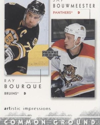 2002-03 Upper Deck Artistic Impressions - Jay Bouwmeester Ray Bourque #CG7