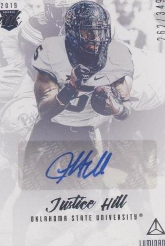 2019 Panini Luminance Justice Hill #RI-JH