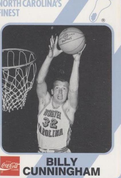 1989-90 Collegiate Collection/Coca-Cola North Carolina's Finest - Billy Cunningham #38