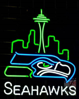 Seattle City Seahawks Go Seahawks 24''x20'' Neon Light Sign Lamp Bar Wall Decor