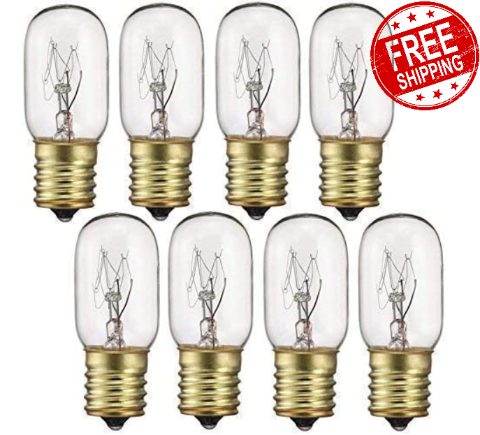 8 PCS 40 Watt Appliance Light Bulb,High Temp Resistance Microwave Oven Bulb, E17