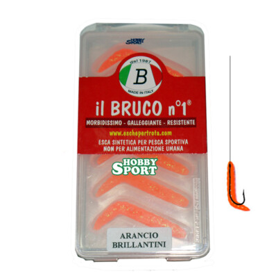 IL BRUCO N 1 COLORE ARANCIO BRILLANTINI ESCA  PESCA TROTA  LAGHETTO BERETTA