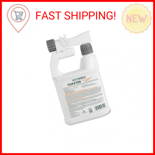 Vet's Best Flea and Tick Yard and Kennel Spray - kills Mosquitoes with Certified
