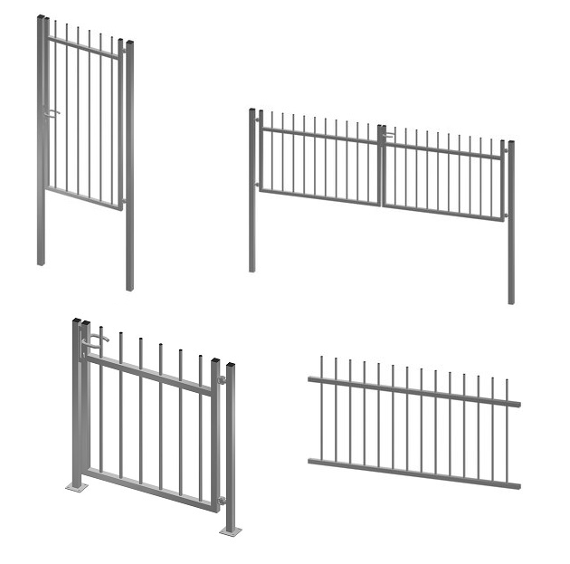 Gartentor Metalltor Edelstahl V2A Company Zaunfeld Einfahrtstor Komplett-Set 