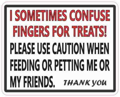 5 x 4 Use Caution When Feeding or Petting Magnet Car Truck Vehicle Magnetic Sign