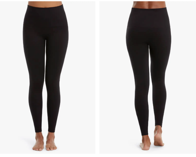 

НОВИНКА SPANX Черные бесшовные мягкие леггинсы с контролем формы Look at Me Now, МАЛЕНЬКИЕ 2/4, Черный
