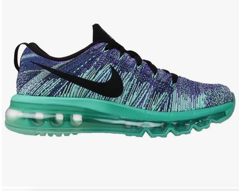 Pre-owned Nike Women's Flyknit Max Running Shoes 620659 501hyper Grape Black Sz 12