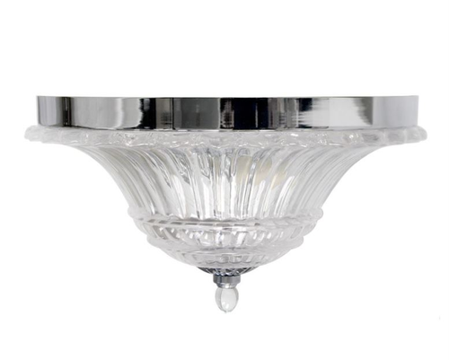 Lalia Home Blossom 2 Light Стеклянный потолочный светильник скрытого монтажа Хром