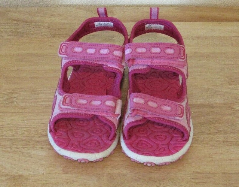 Girls Stride Rite Batagur Pink White Water Sandals Summer Shoes Open Toe Size 4M