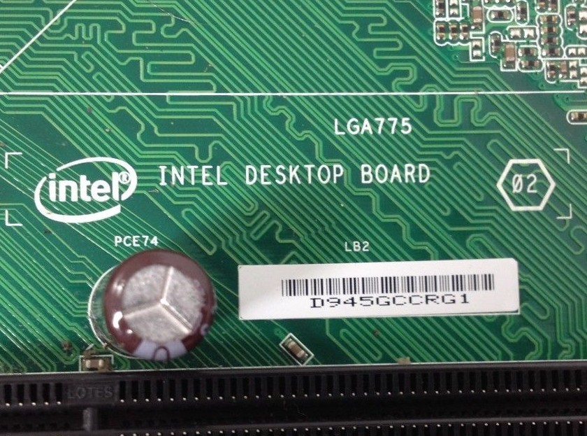 Intel D945GCCRG1 Socket LGA775 DDR2 Motherboard W/ Pentium Dual Core 1.60GHz CPU