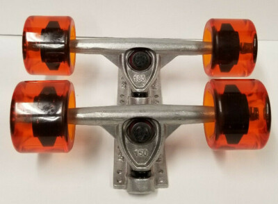 Randal R-11 180 and 150 long-board trucks w/ set of 70mm transparent red wheels