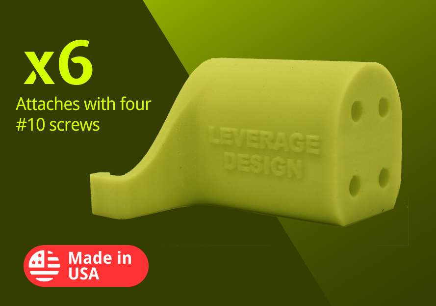 LOCKING! 6 Pack: Ryobi 18V ONE+ Battery Mounts / Hangers / Holders MADE IN USA