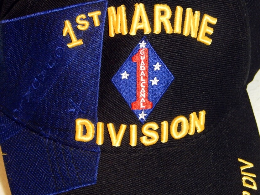 1st Marine Division Guadalcanal hat Raised letter cap The Old Breed Infintry