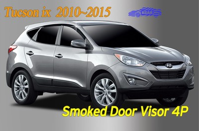 Smoked Window Visor Sun Rain Vent Guard 4P A116 for Hyundai Tucson ix35 2010~15