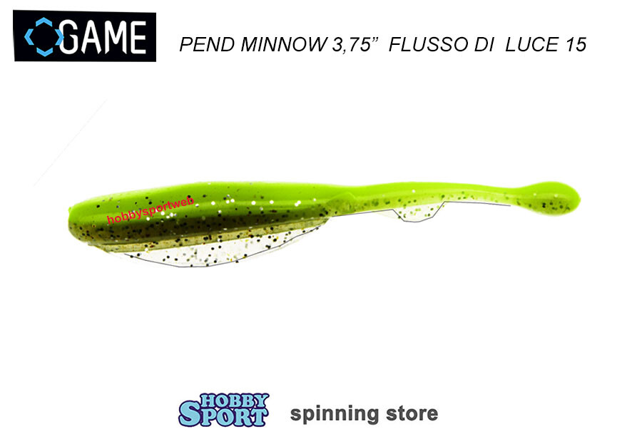 PEND MINNOW 3,75" GAME  BY PAOLO GERMANI 15 FLUSSO DI LUCE SPINNING B.BASS
