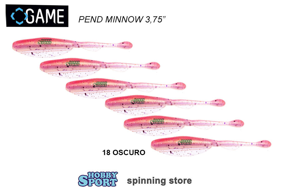 PEND MINNOW 3,75" GAME  BY PAOLO GERMANI 18 OSCURO PINK SPINNING B.BASS