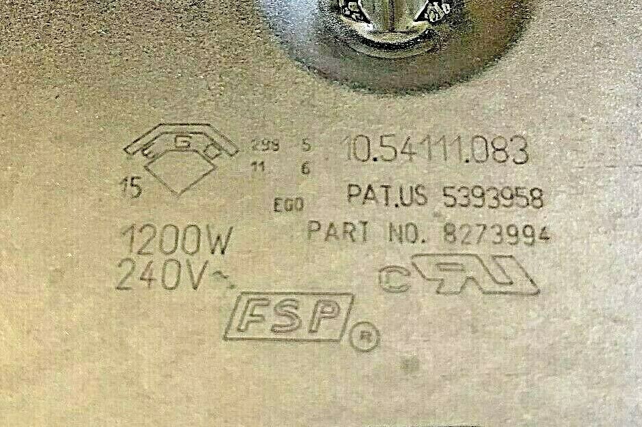 8273994 FSP SURFACE BURNER ALSO REPLACES WP8273994, AP6012390, PS11745598