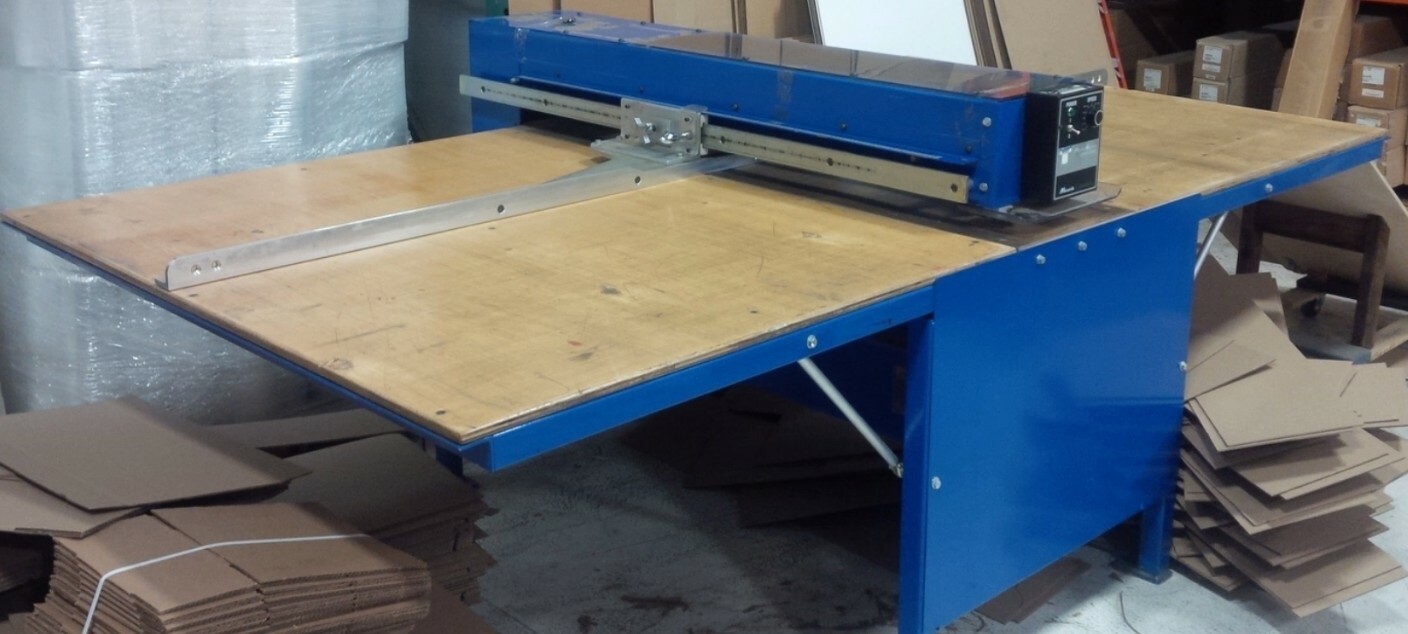 EZ Box Automated Boxmaker Slotter and EZ Slitter  Box Stitcher  Pneumatic Punch