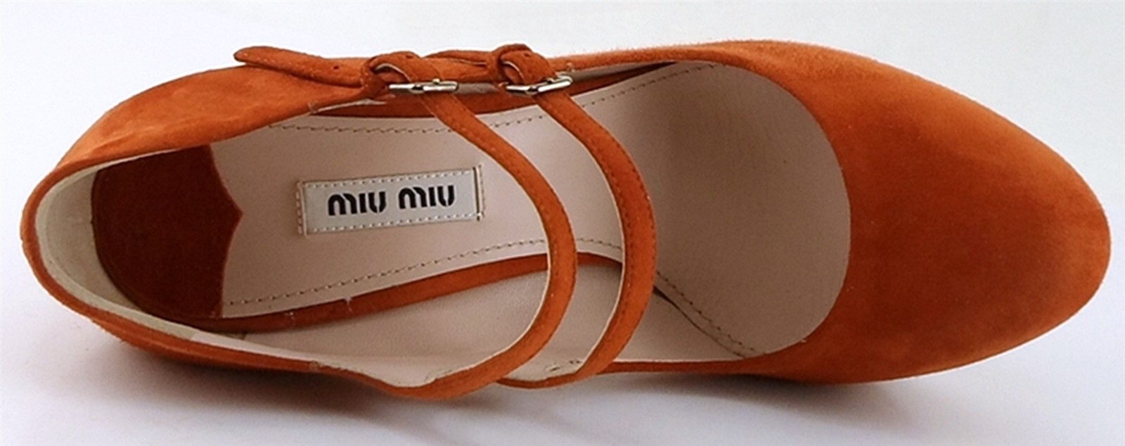 Pre-owned Miu Miu $730  5ip283 Rame Maple Designer Mary Jane Platform Pumps 6.5 Eur 37.5