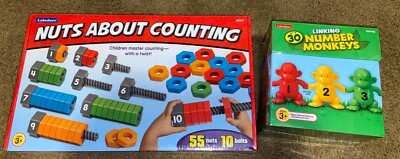 New 2x Lakeshore Learning Toys Nuts About Counting + Linking Number Monkeys