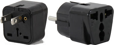 US to PERU Travel Adapter Plug Universal South America Type A & E(C/F) AC Pack 2