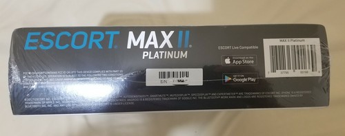 Escort Passport Max 2 Max II Bluetooth GPS Intelligence Radar Laser Detector