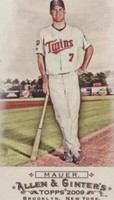 2009 Topps Allen & Ginter's - Joe Mauer #92