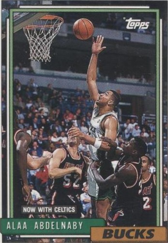 ALAA ABDELNABY MILWAUKEE BUCKS SIGNED CARD CELTICS KINGS TRAIL