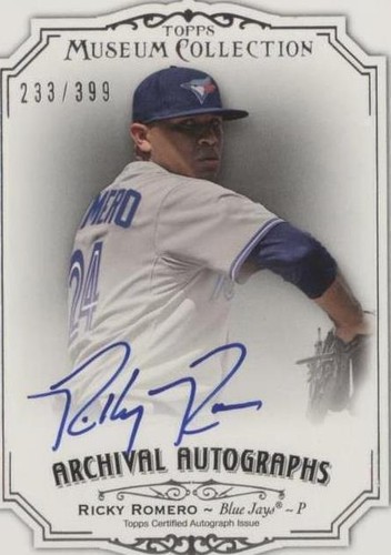 2012 Topps Museum Collection - Ricky Romero #AA-RR