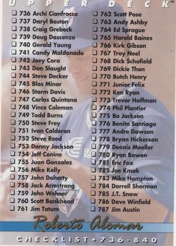 1993 Upper Deck - Roberto Alomar #840