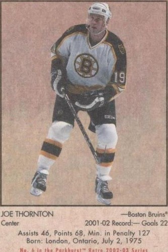 2002-03 In the Game Parkhurst Retro - Joe Thornton #6