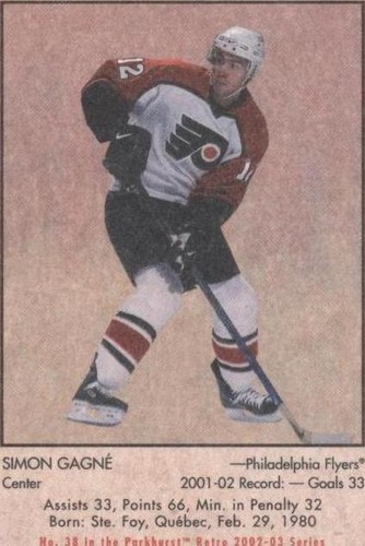 2002-03 In the Game Parkhurst Retro - Simon Gagne #38