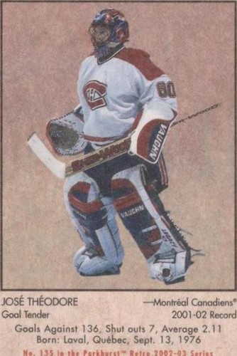 2002-03 In the Game Parkhurst Retro - Jose Theodore #135