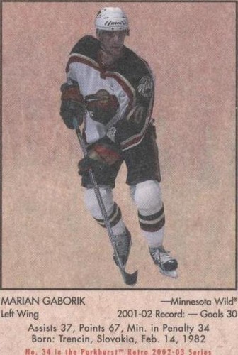 2002-03 In the Game Parkhurst Retro - Marian Gaborik #34