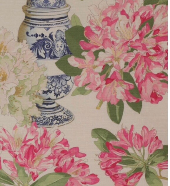 MANUEL CANOVAS BRAGANCE METIS DOCUMENTARY FLORAL VASES PRINTED 5 yds in 1 piece