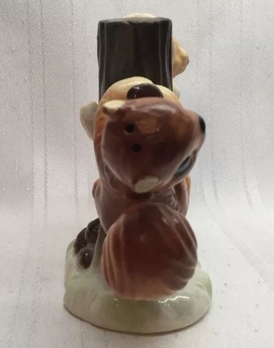 Squirrels Hanging on Tree Salt & Pepper Shakers Victoria Ceramics Japan Vtg C15