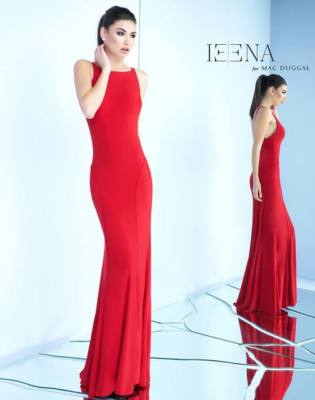 IEENA для MAC DUGGAL 25220i Красное эластичное облегающее платье с v-образным вырезом из джерси 6 NWD