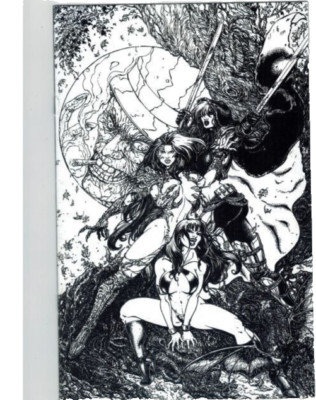 DF Witchblade/Magdalena/Vampirella Convergence Virgin Variant Cover D w/COA
