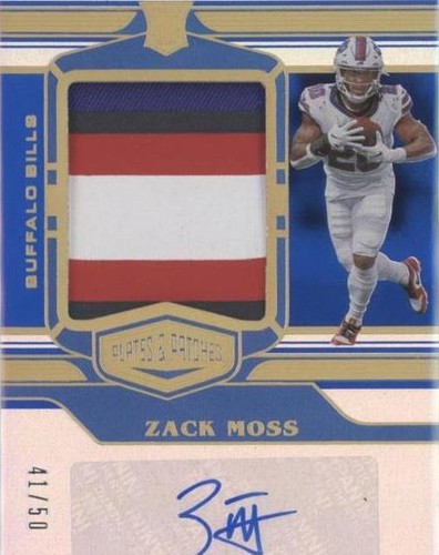 2020 Panini Plates & Patches Zack Moss #RPA-ZM