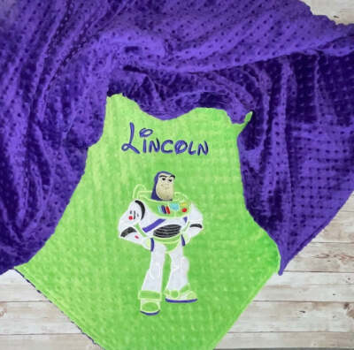 -purple And Lime Minky - Toy Sto