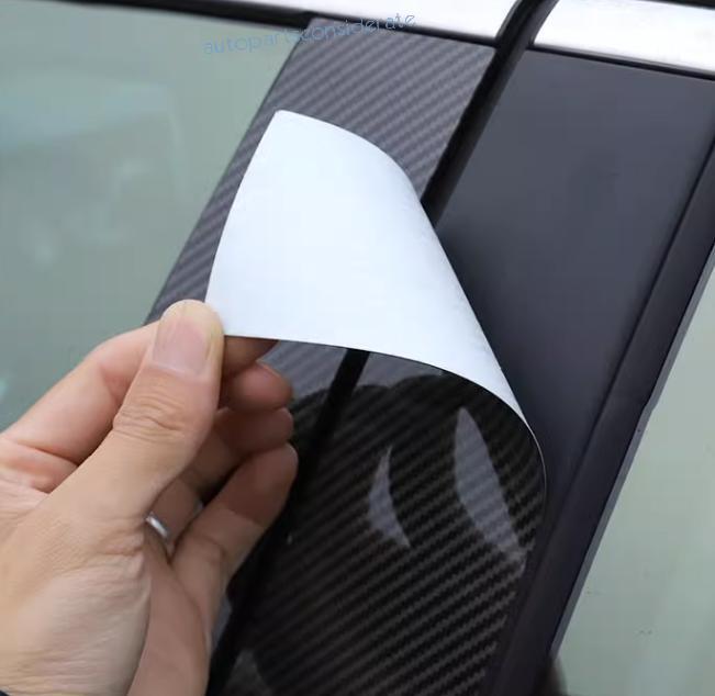 For Hyundai Elantra 2017-20 Carbon Fiber Bc Pillar Panel Window Trim Covers