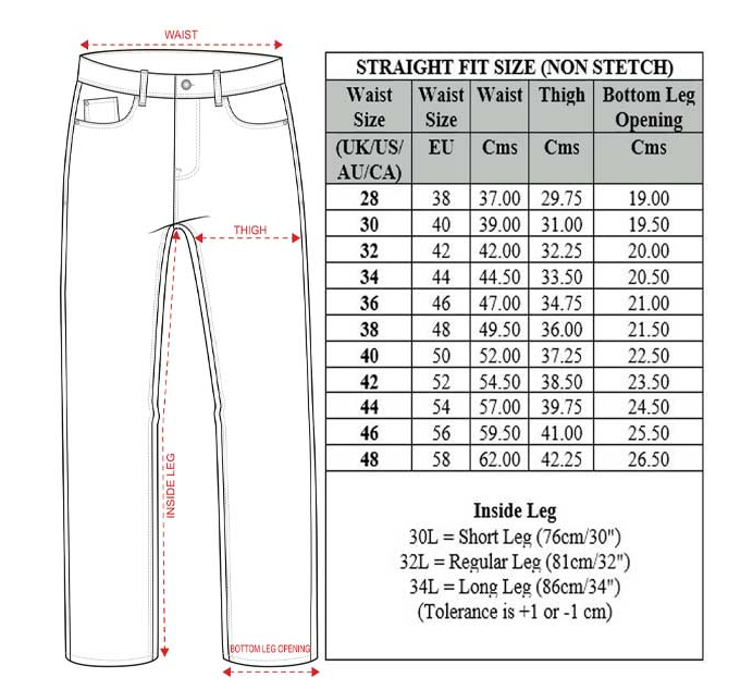 New Kruze Mens Jeans Straight Leg Denim Pants All Waist Legs Big Tall King Sizes